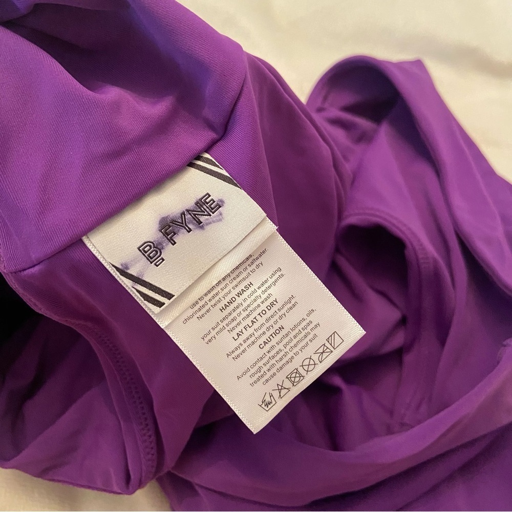New! Bfyne Kysre Purple One Shoulder Cutout One-Piece Swimsuit NWOT 3495 - Picture 5 of 7